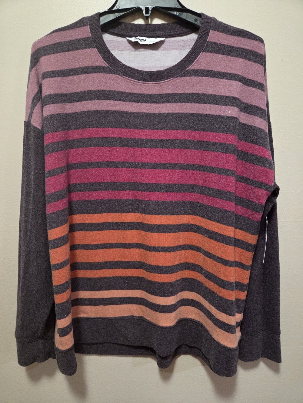 Sonoma Women’s Crewneck Striped Sweater